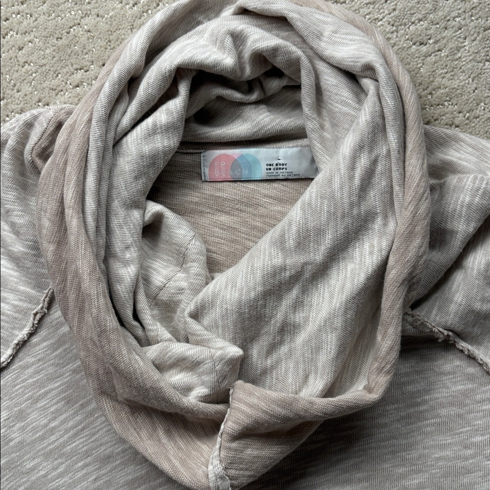Free People Beach Cotton Cocoon Cowl Neck Pullover - Picture 7 of 10